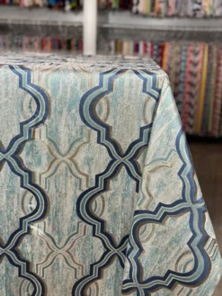 Bentley Jacquard Table Linen in Turquoise