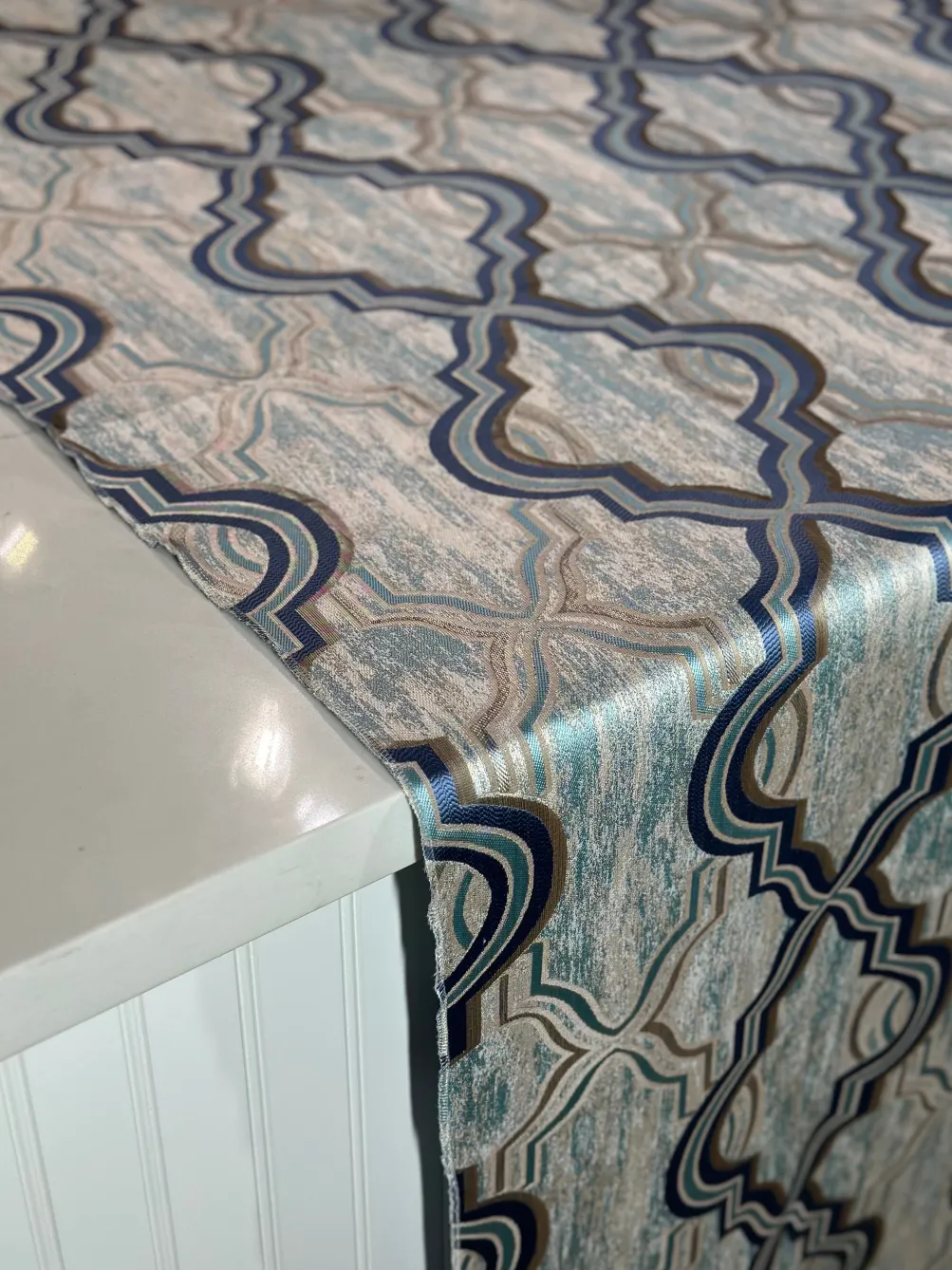 Bentley Jacquard Table Linen in Turquoise