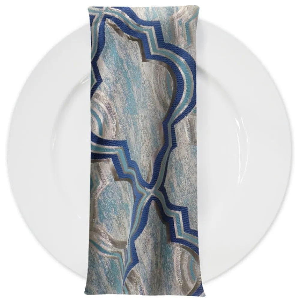Bentley Jacquard Table Napkin in Turquoise