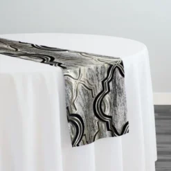 Bentley Jacquard Table Runner in Black
