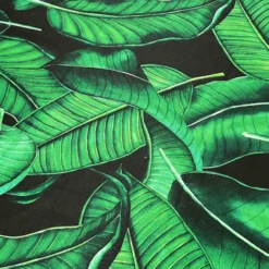 Beverly (Poly Print) Table Linen in Green/Black