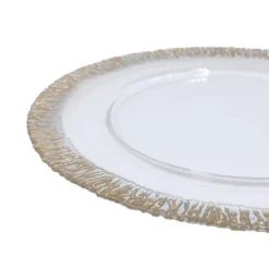 Birch - Glass Charger Plate in Gold (Item # 0298)