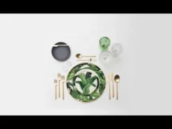 Birch - Glass Charger Plate in Gold (Item # 0298)