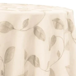 Birch Leaf Table Linen in Ivory