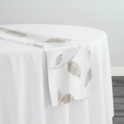 Birch Leaf Table Runner in Taupe