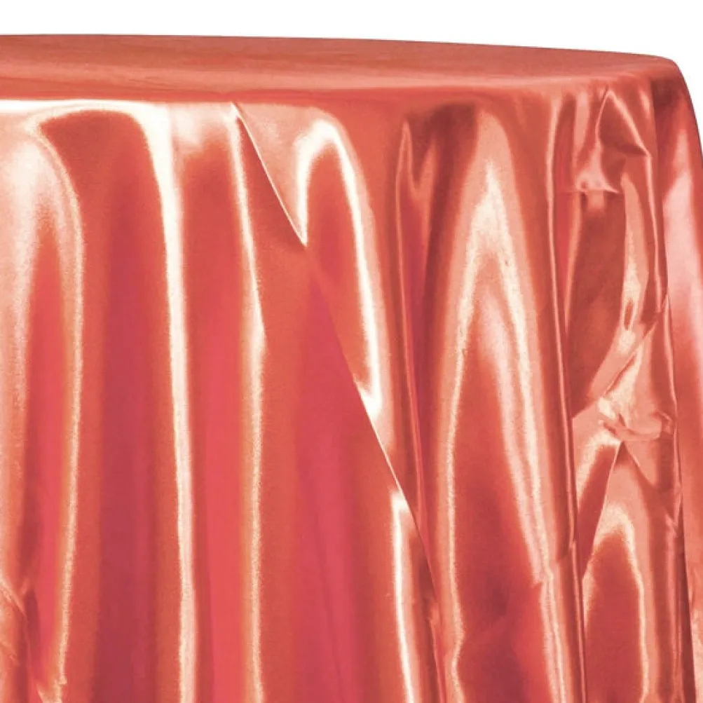 Bridal Satin Table Linen in Coral 208