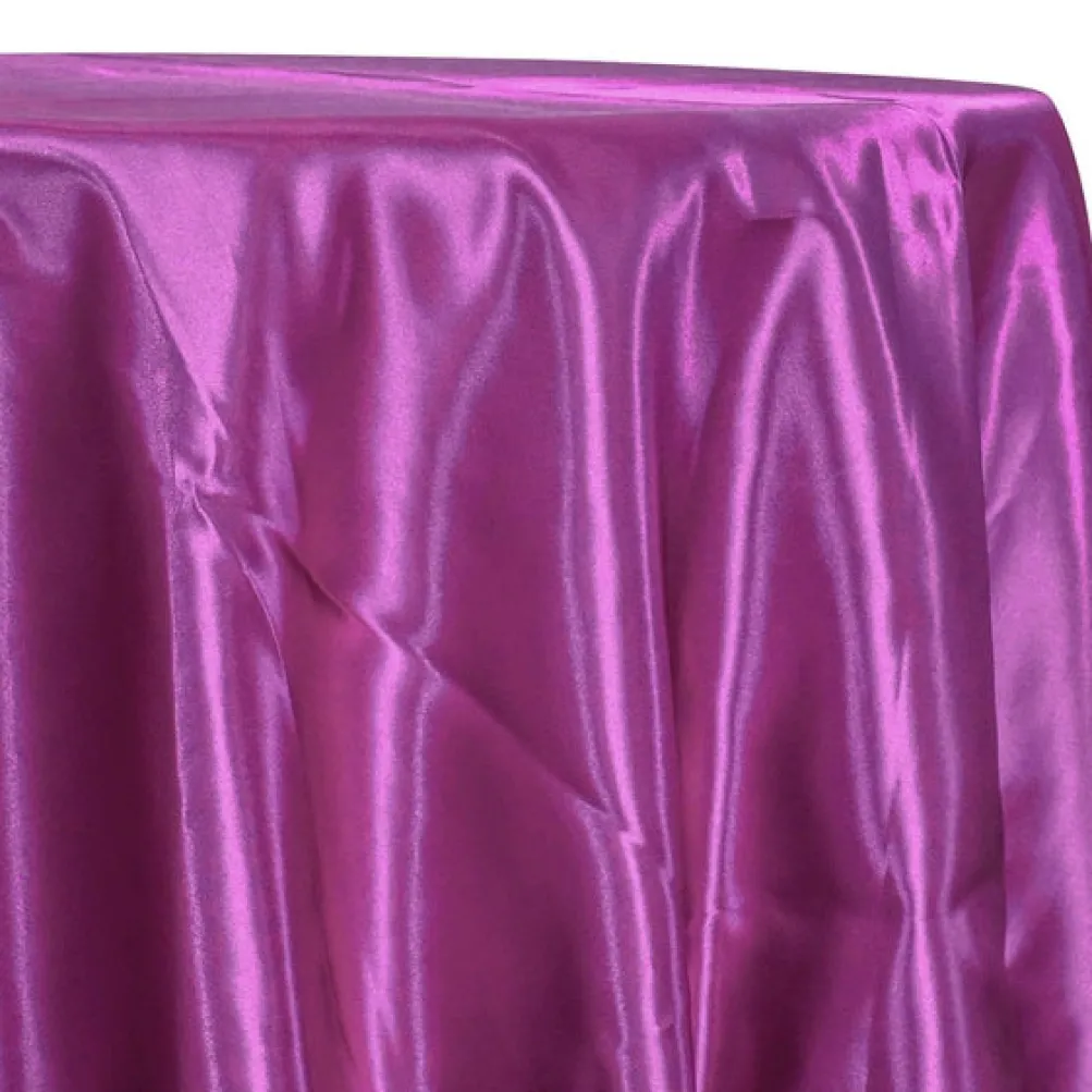 Bridal Satin Table Linen in Magenta 592