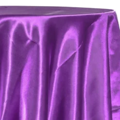 Bridal Satin Table Linen in Plum 555