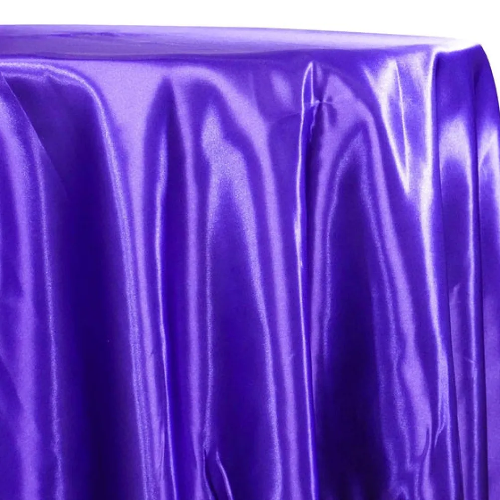 Bridal Satin Table Linen in Purple 658