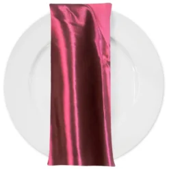 Bridal Satin Table Napkin in Burgundy 232