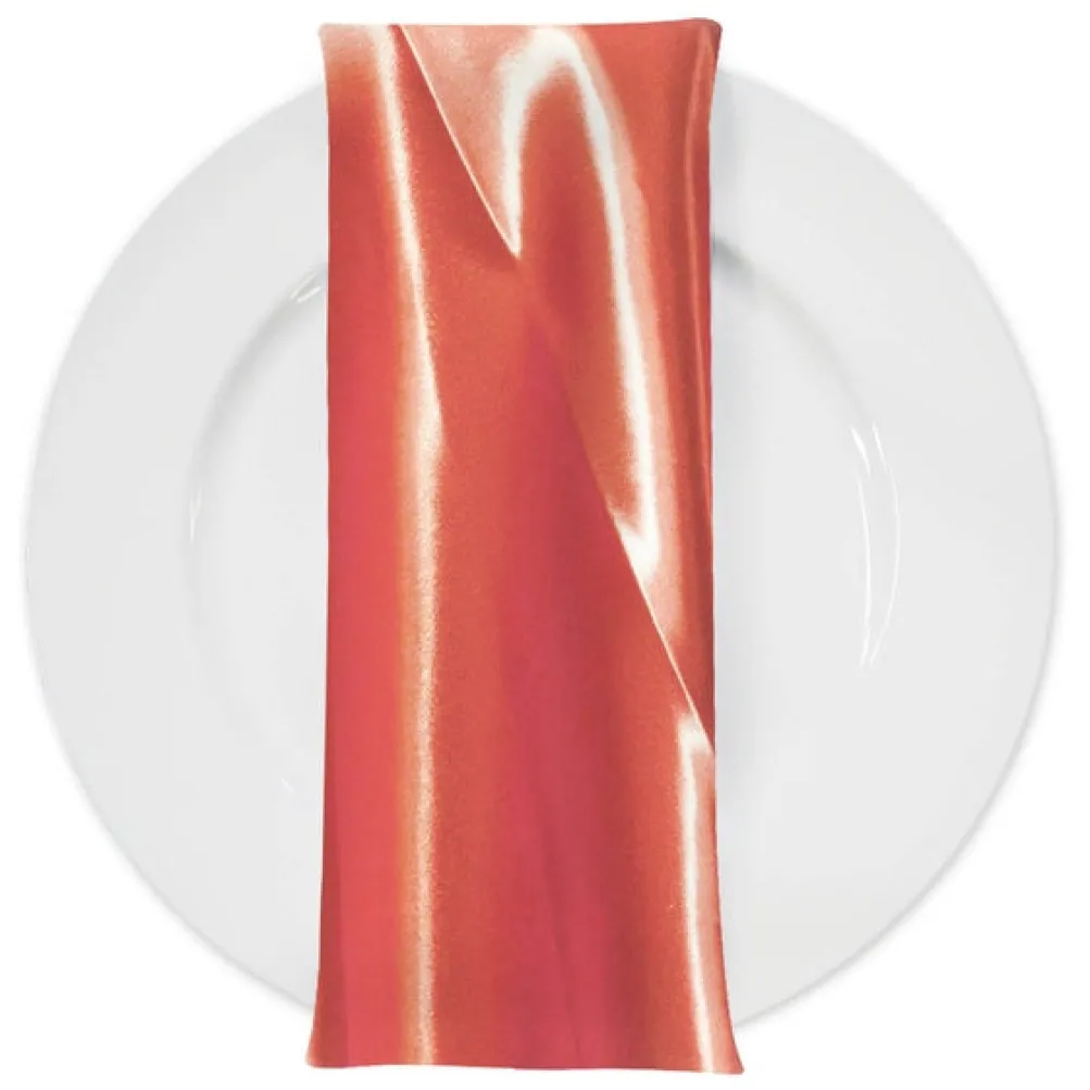 Bridal Satin Table Napkin in Coral 208