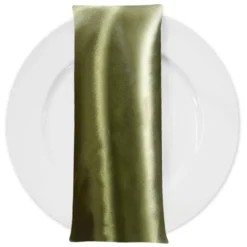 Bridal Satin Table Napkin in Dark Olive 553