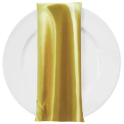 Bridal Satin Table Napkin in Dark Yellow 336