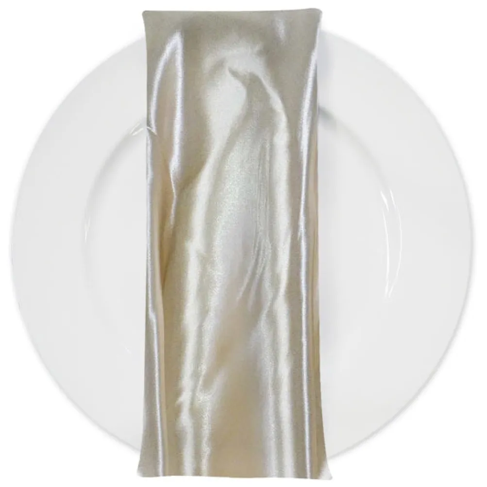 Bridal Satin Table Napkin in Ivory 112