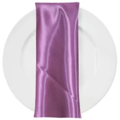 Bridal Satin Table Napkin in Mauve 35