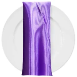 Bridal Satin Table Napkin in Purple 393