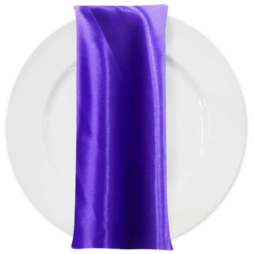 Bridal Satin Table Napkin in Purple 658