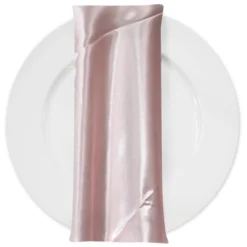 Bridal Satin Table Napkin in Rose Powder 318