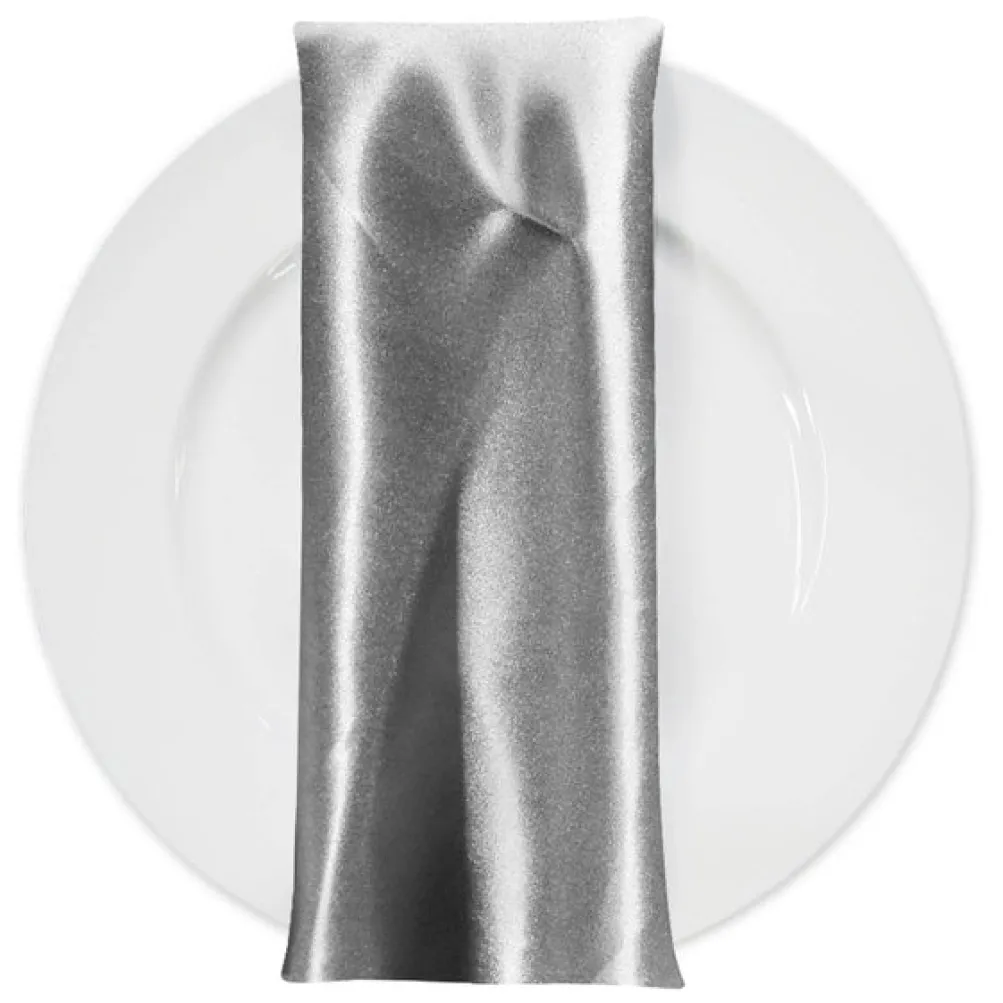 Bridal Satin Table Napkin in Silver 606