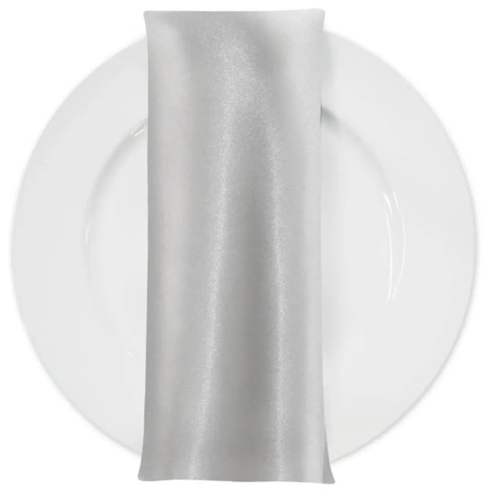 Bridal Satin Table Napkin in White
