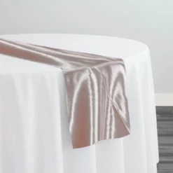 Bridal Satin Table Runner in Blush 075