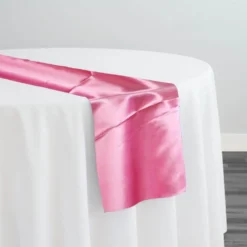 Bridal Satin Table Runner in Hot Pink 515