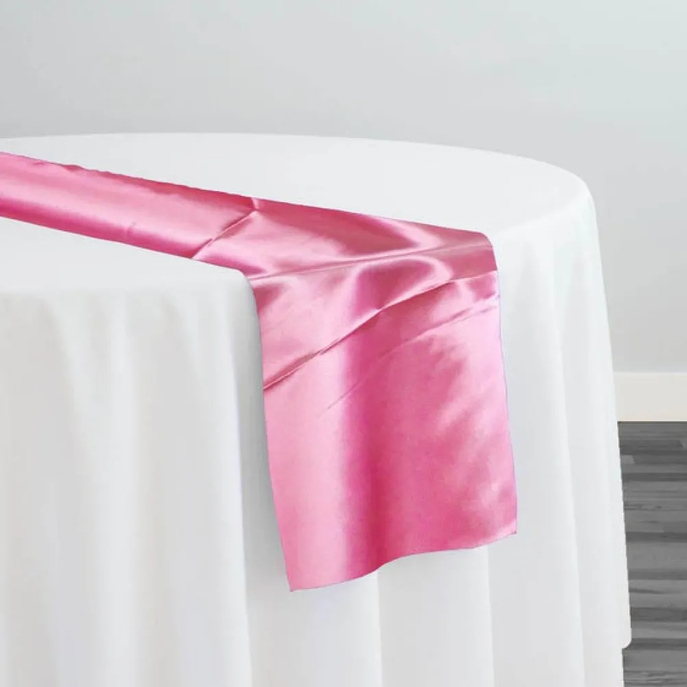 Bridal Satin Table Runner in Hot Pink 515