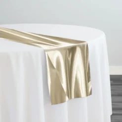 Bridal Satin Table Runner in Khaki 021