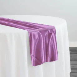 Bridal Satin Table Runner in Mauve 35
