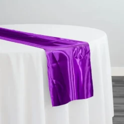 Bridal Satin Table Runner in Orchid 554