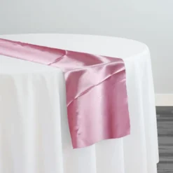 Bridal Satin Table Runner in Pink 156