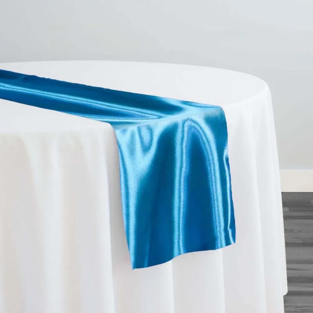 Bridal Satin Table Runner in Turquoise 31