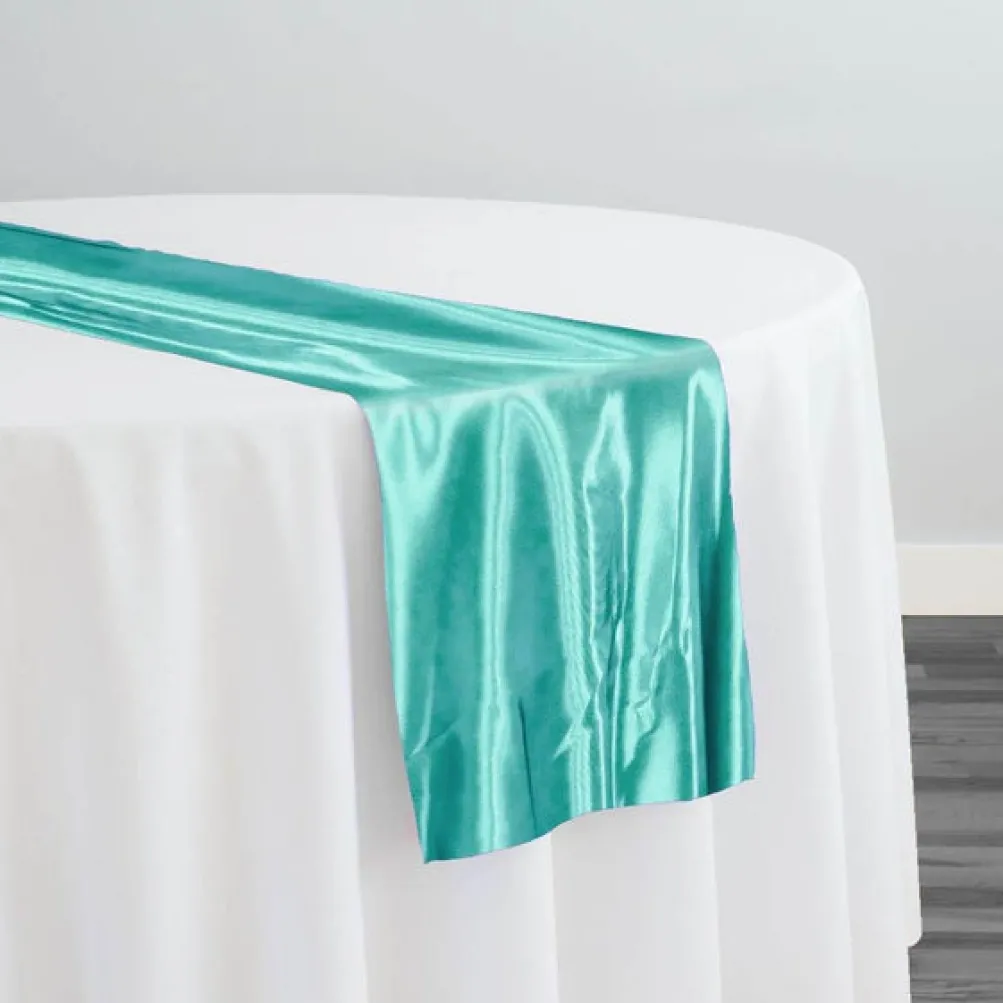 Bridal Satin Table Runner in Teal Green 211