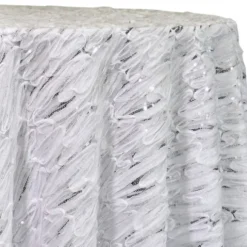 Brilliant Sheer Sequins Table Linen in White