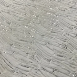 Brilliant Sheer Sequins Table Linen in White