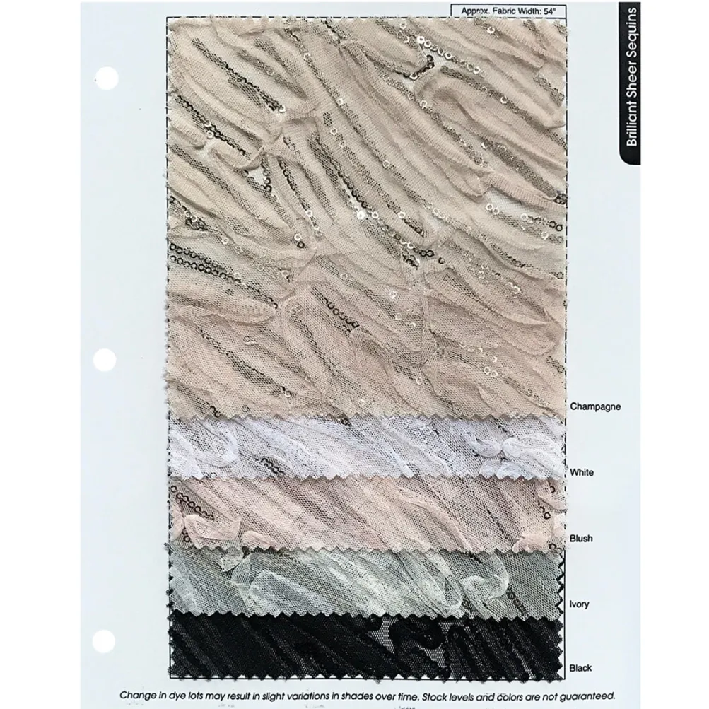 Brilliant Sheer Sequins Table Linen in Black