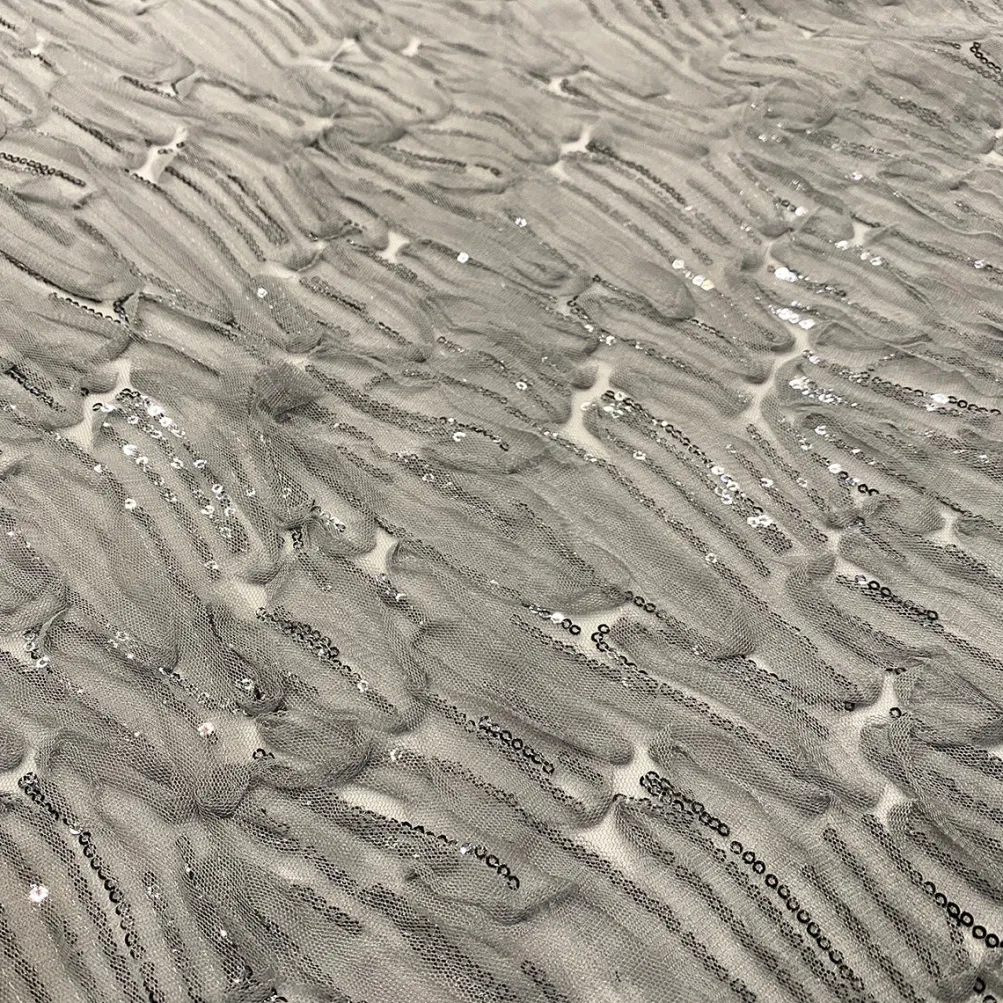 Brilliant Sheer Sequins Table Runner in Silver