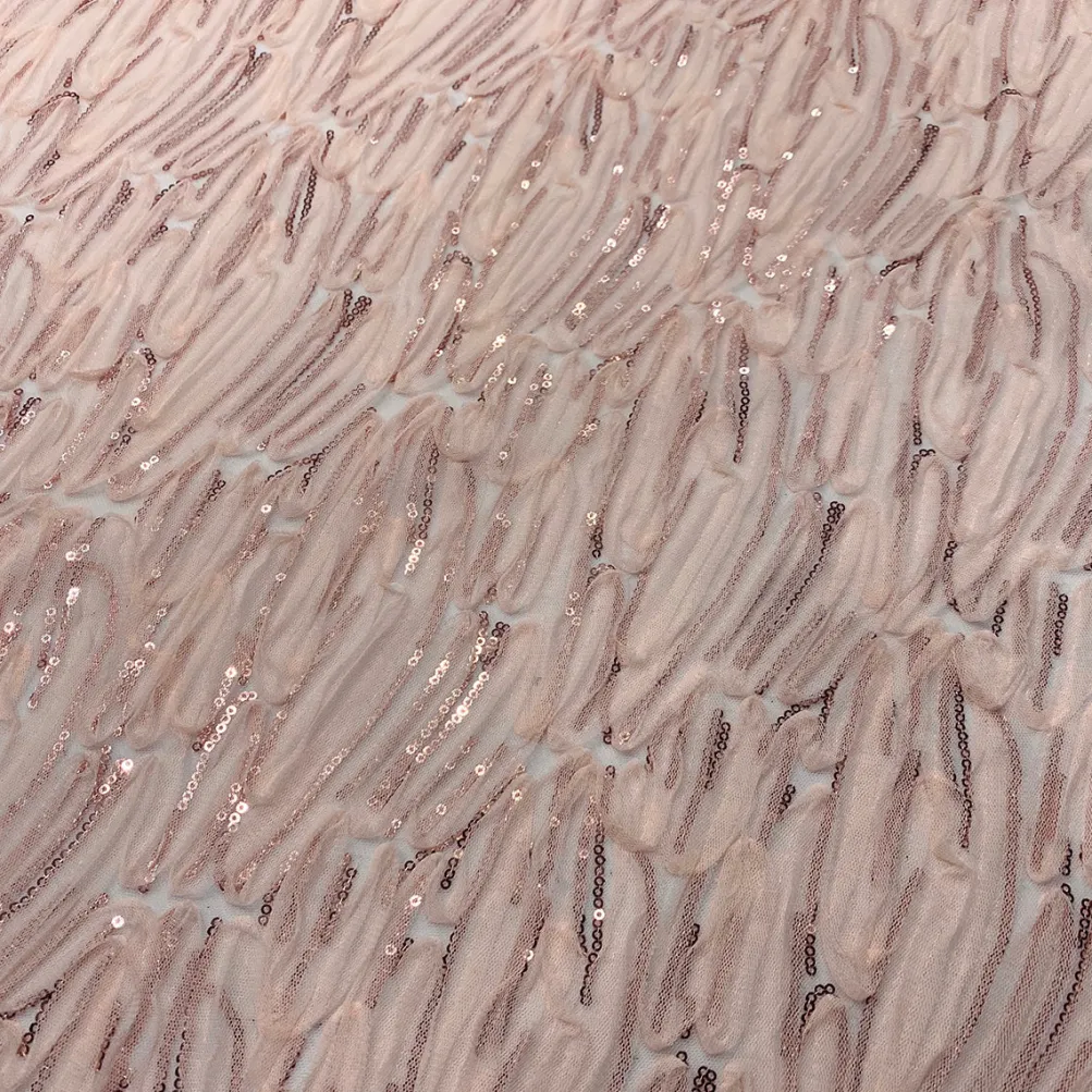 Brilliant Sheer Sequins Table Runner in Blush