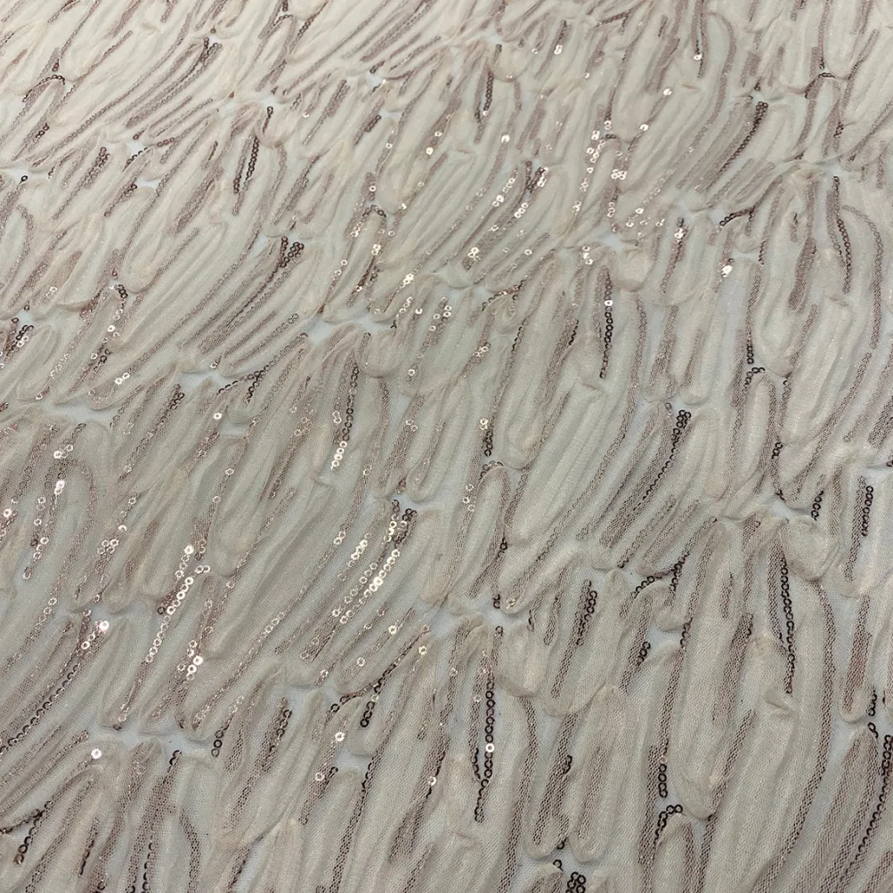 Brilliant Sheer Sequins Table Linen in Ivory