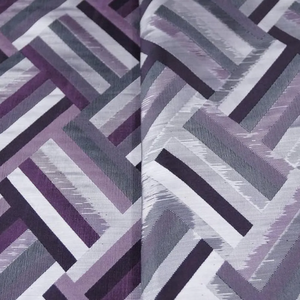 Broadway Jacquard (Reversible) Table Linen in Eggplant