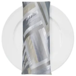 Broadway Jacquard (Reversible) Table Napkin in Silver