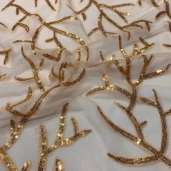 Brooks Sequins Table Linen in Gold