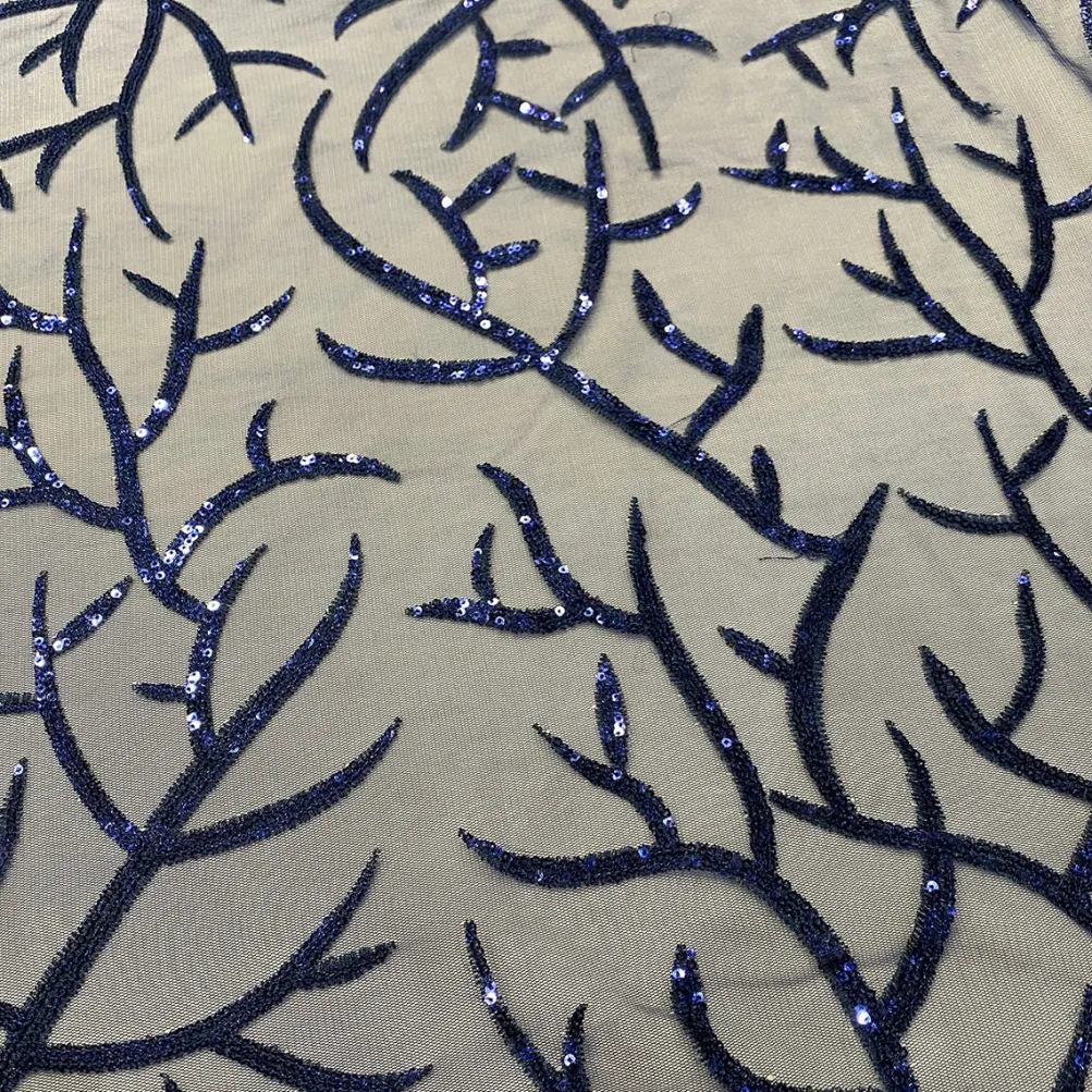 Brooks Sequins Table Linen in Navy
