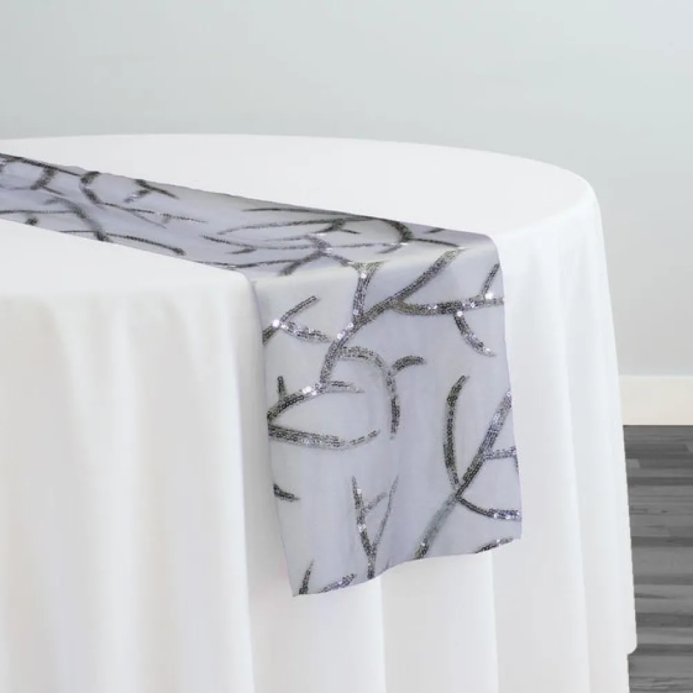 Brooks Sequins Table Runner in Silver