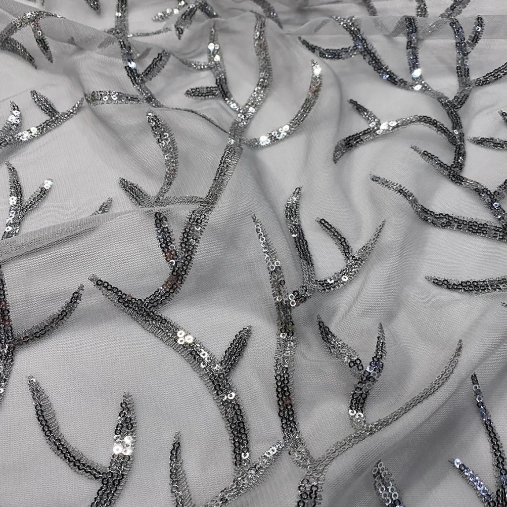 Brooks Sequins Table Runner in Charcoal