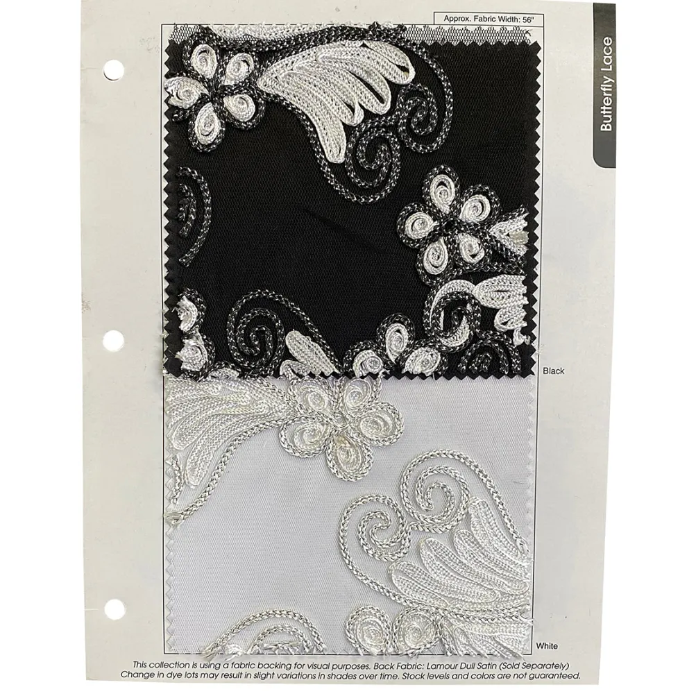 Butterfly Lace Table Linen in White