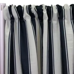 Cabana Stripe (Slub Print) Drapery Panels (58