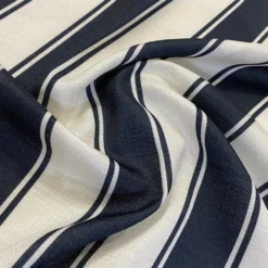 Cabana Stripe (Slub Print) Drapery Panels (58