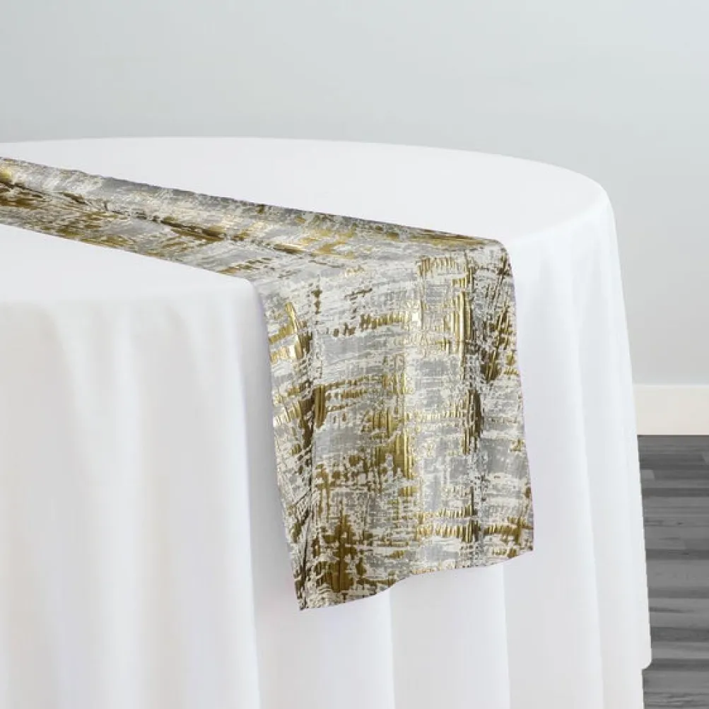 Calypso Jacquard (Reversible) Table Runner in Gold