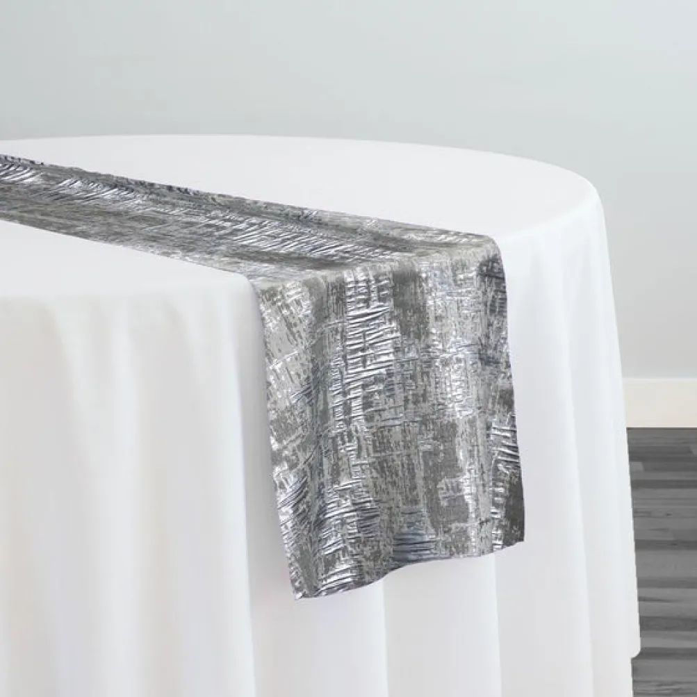 Calypso Jacquard (Reversible) Table Runner in Silver